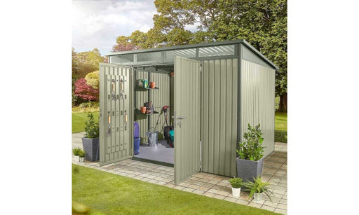 Hixon - Pent Metal Outdoor Shed_Metal Garden Sheds