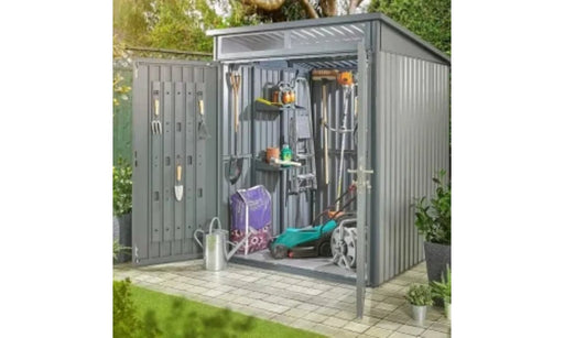 Hixon - Pent Metal Outdoor Shed_Metal Garden Sheds