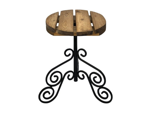 Plant Pot Stand - Garden Side Table - Wooden Top_Pot Rings & Stands