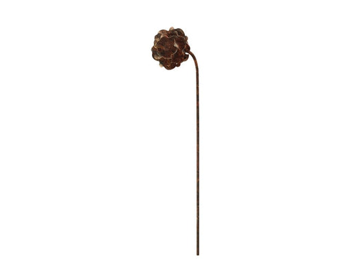 Rose - Metal Flower Garden Stakes Designed to Rust_Decorative Stakes