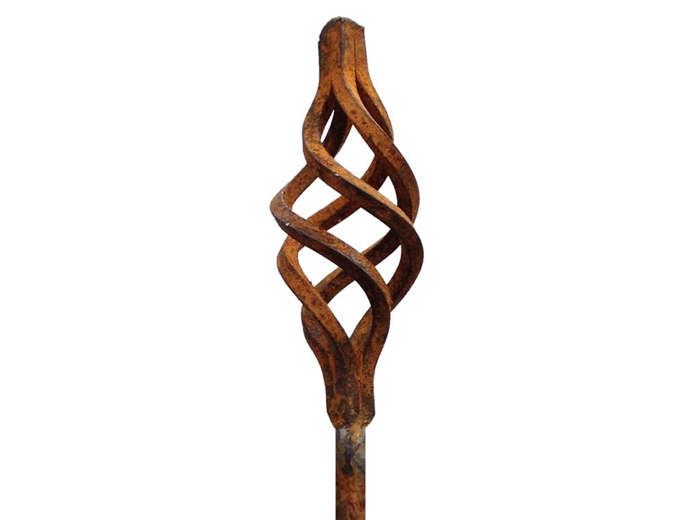 Rusty Metal Spiral Garden Stakes Designed to rust_Decorative Stakes