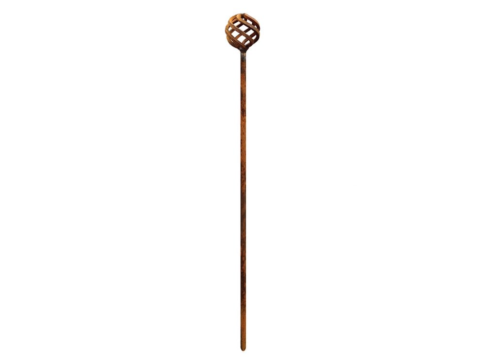 Rusty Metal Sphere Garden Stakes Designed to rust_Decorative Stakes