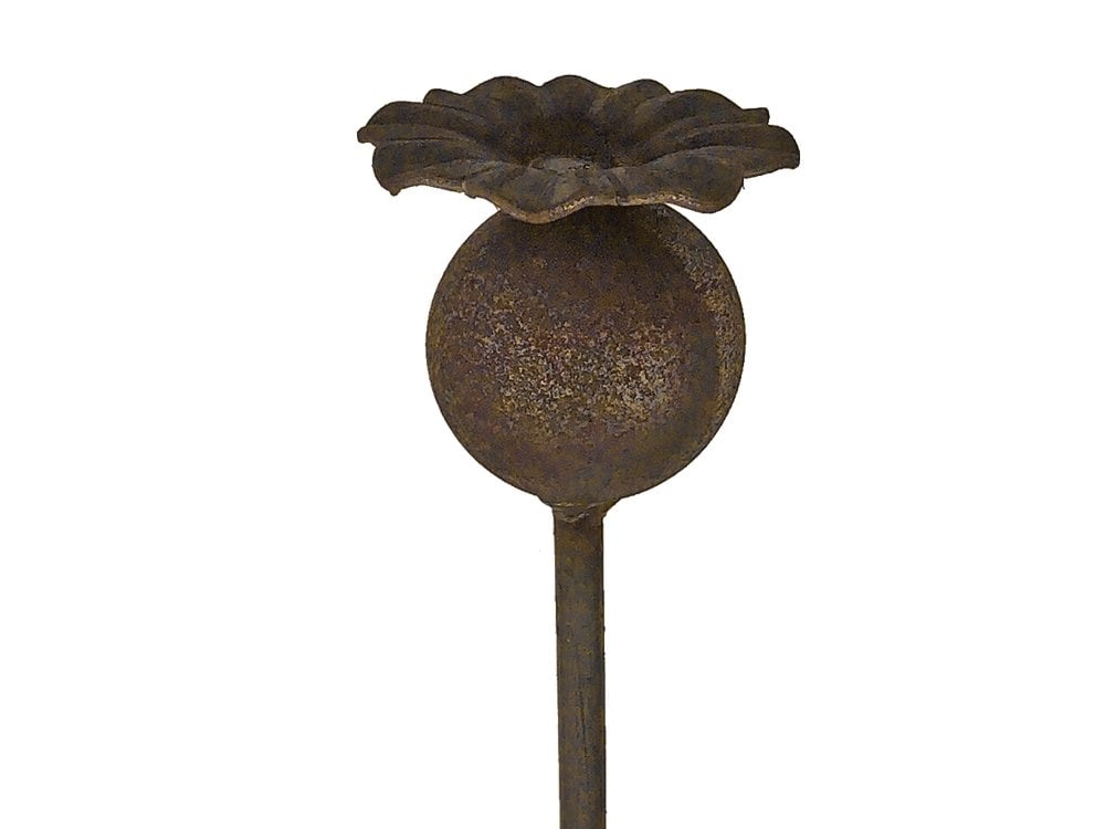 Poppy - Metal Flower Garden Stakes_Decorative Stakes