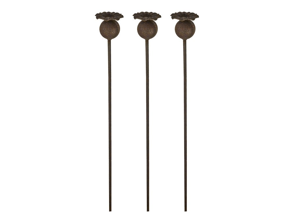 Poppy - Metal Flower Garden Stakes_Decorative Stakes