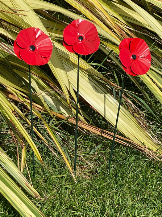 Poppy Garden Stakes - Pack of 3_Decorative Stakes