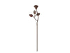 Rose with Leaves - Metal Rusty Flower Garden Stakes_Decorative Stakes