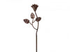 Rose with Leaves - Metal Rusty Flower Garden Stakes_Decorative Stakes