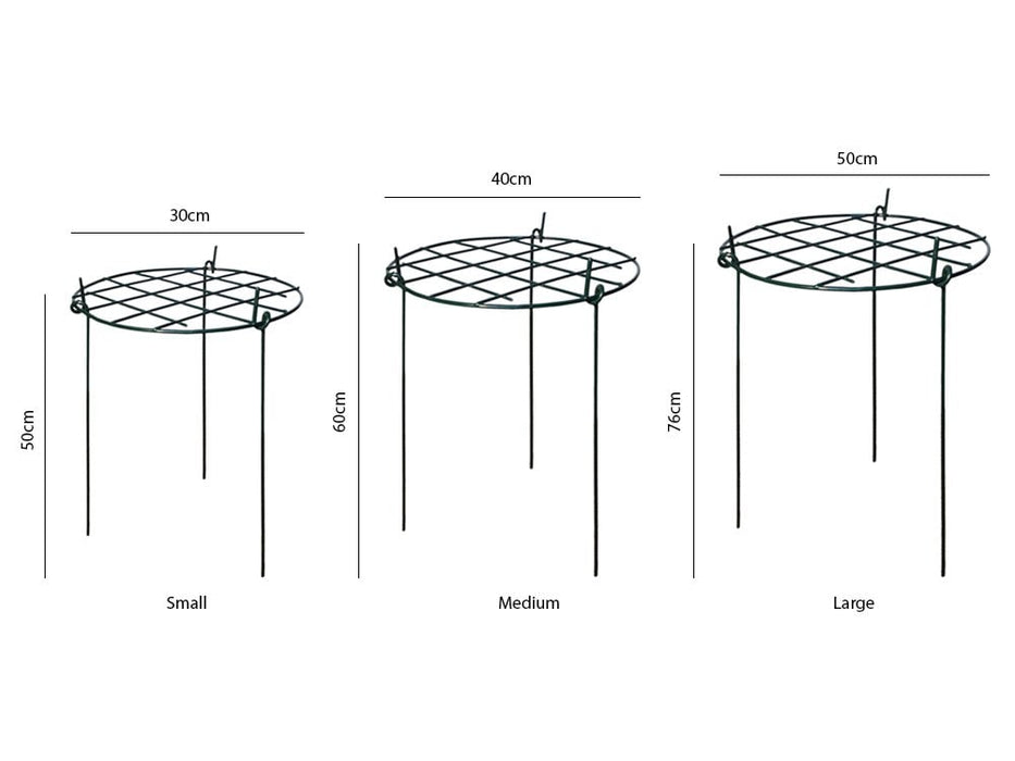 Grow Through Plant Supports - Round - Green_Cages & Grow Throughs Plant Supports