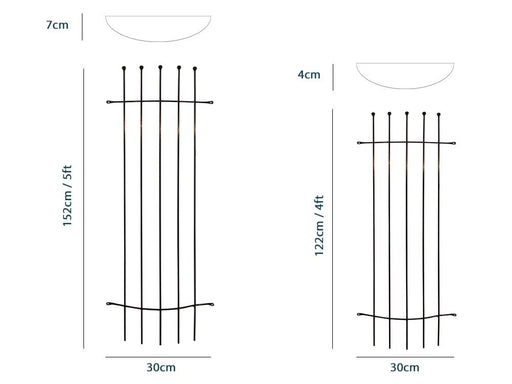 Straight Trellises - Wall mounted_Garden Trellises