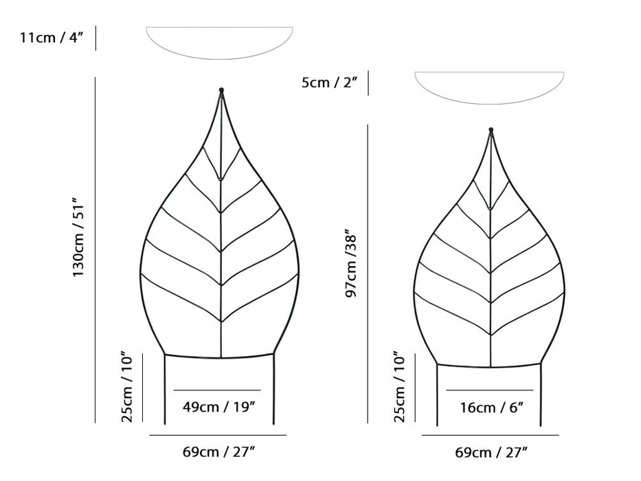 Freestanding Leaf Trellises_Garden Trellises