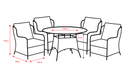 Wroxham 4 Seat Dining Set_Garden Furniture