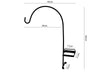 Swan Neck Concrete Post Hanging Basket Bracket_Hanging Basket Brackets