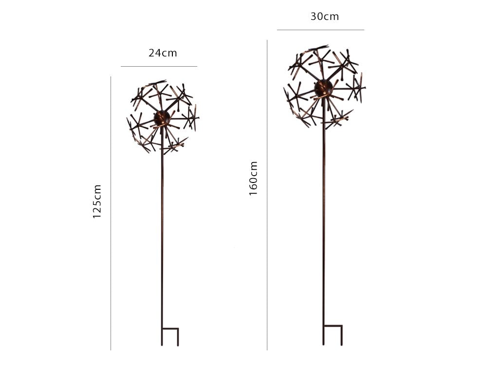 Copper Dandelion Decorative Stake_Decorative Stakes