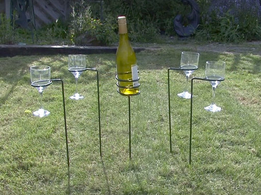 Outdoor Drinks Holder - Wine Bottle & Glasses_Outdoor Drinks Holders