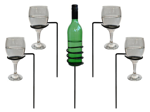 Outdoor Drinks Holder - Wine Bottle & Glasses_Outdoor Drinks Holders