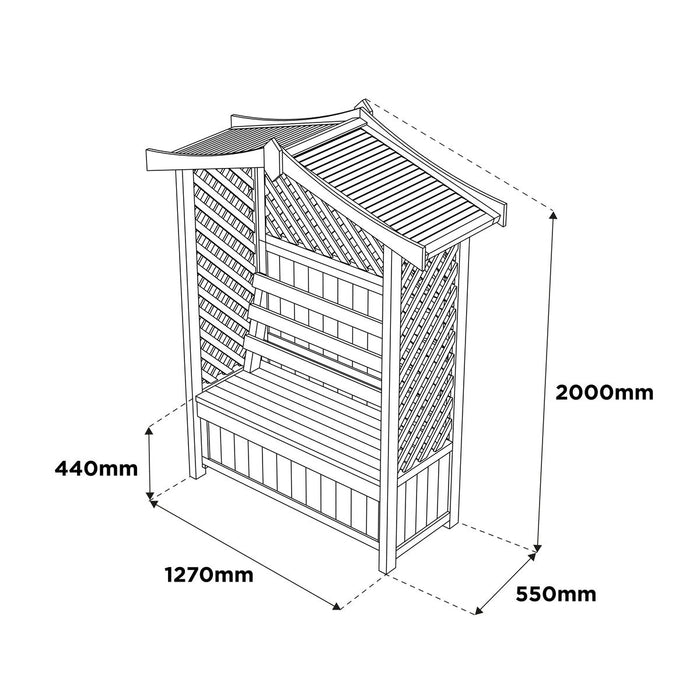 Tansley Seated Arbour_Garden Swings & Arbours