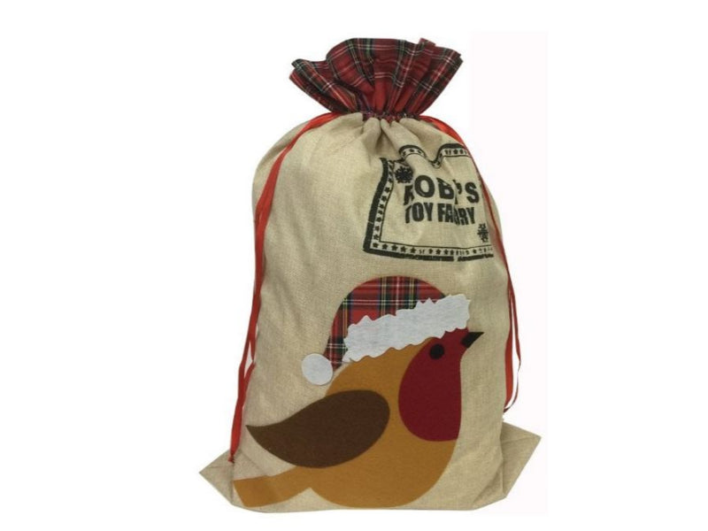 Robin's Toy Factory Christmas Sack - Red Robin - Pack of 1