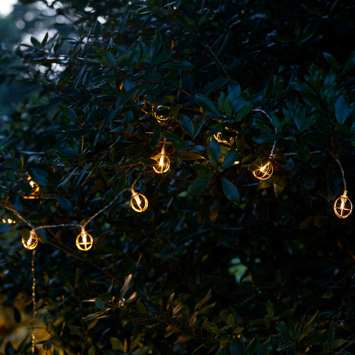 Solar Copper Sphere String Light