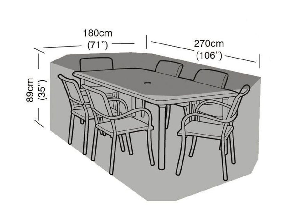 6 Seater Rectangular Table & Chairs Cover