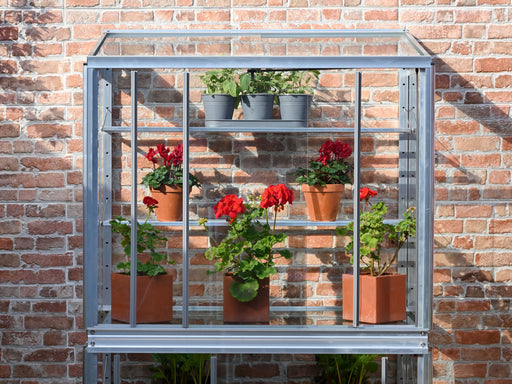 Hampton 3ft 4″ lean to mini greenhouse (Frame & Shelves)_Green Houses