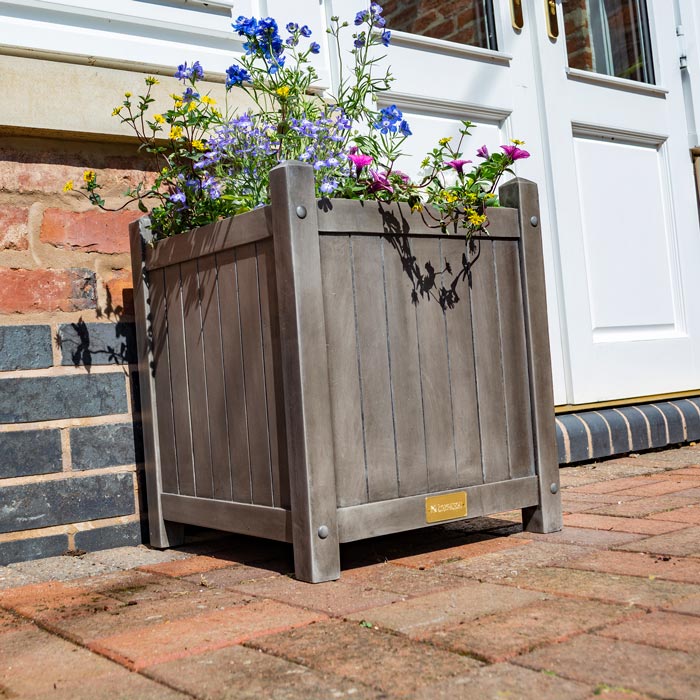 Alderley Grey Square Planter_Planters