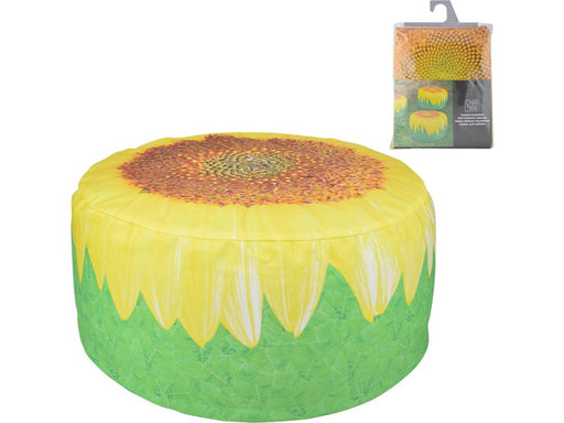 Outdoor Pouffe – Sunflower Pattern, Stylish & Weather - Resistant_Garden Pouffes