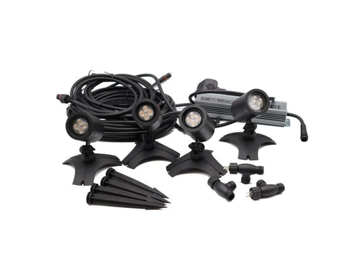 Spot Light Starter Kit - 4x 2W Spots & 100W Transformer_Electric Garden Lighting