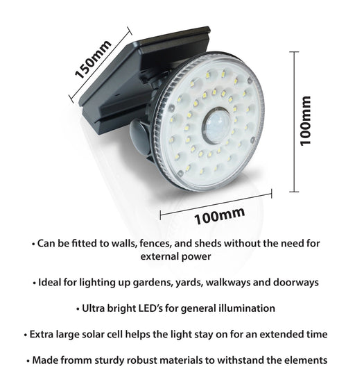 LED Solar Security Wall Lamp - 1,000 Lumens_Pond Lighting