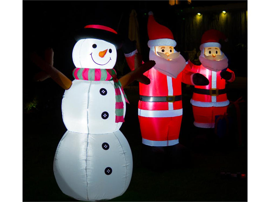 Inflatable Santa Claus with LED Lights_Outdoor Christmas Decorations