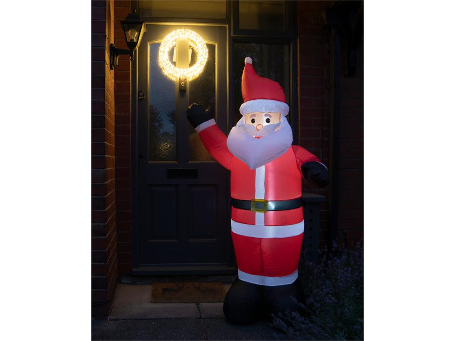 Inflatable Santa Claus with LED Lights_Outdoor Christmas Decorations