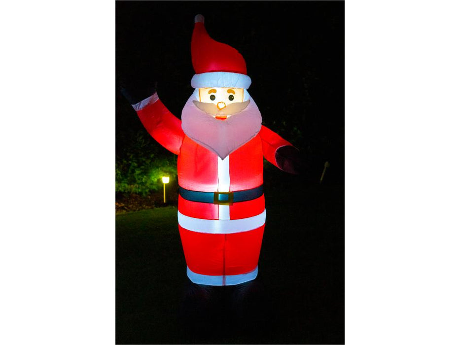 Inflatable Santa Claus with LED Lights_Outdoor Christmas Decorations