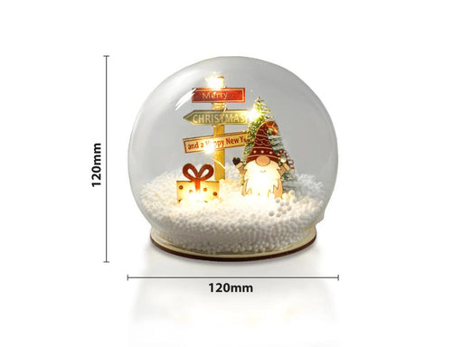 Light Up Snow Globe with a Gonk Village_Indoor Christmas Decorations