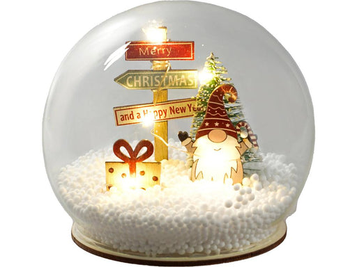 Light Up Snow Globe with a Gonk Village_Indoor Christmas Decorations