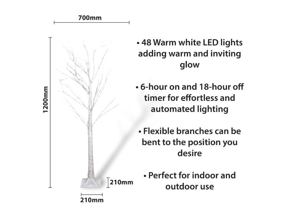 Indoor/Outdoor LED Birch Tree_Christmas Lights