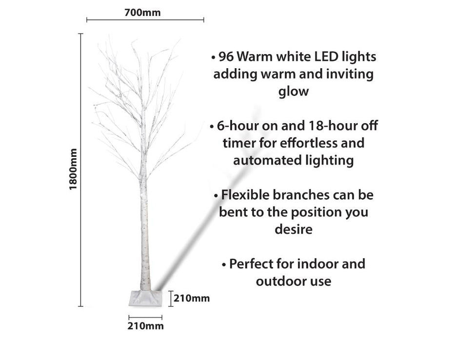 Indoor/Outdoor LED Birch Tree_Christmas Lights