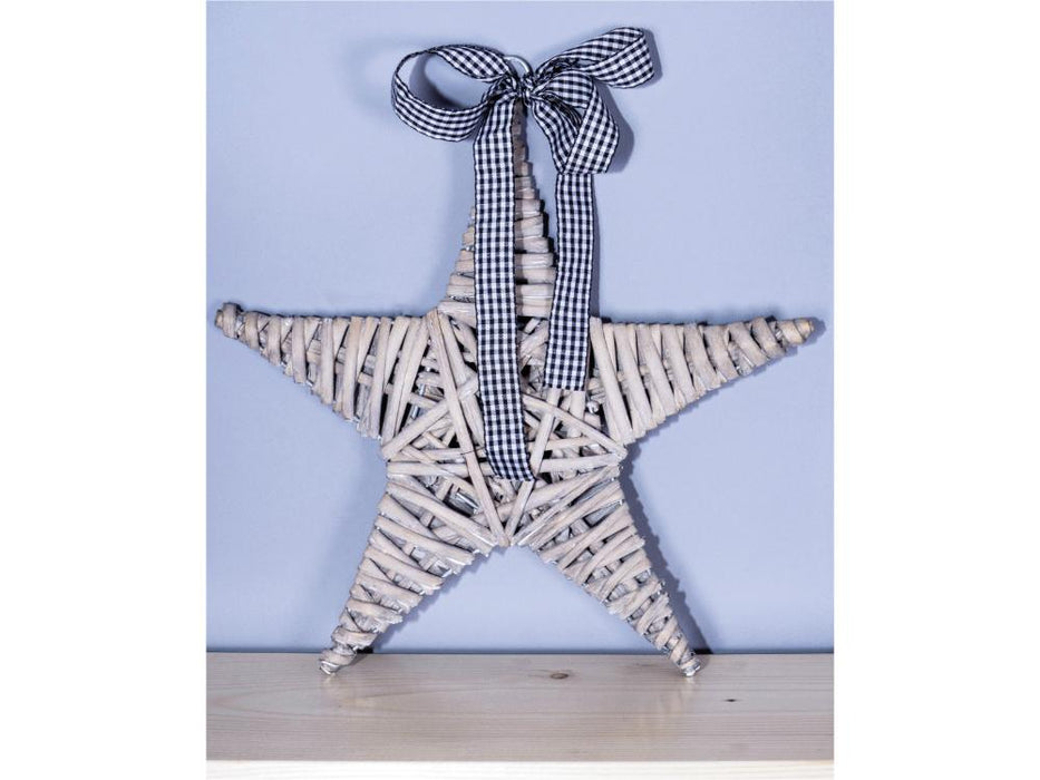 Light Grey Wicker Christmas Star_Indoor Christmas Decorations