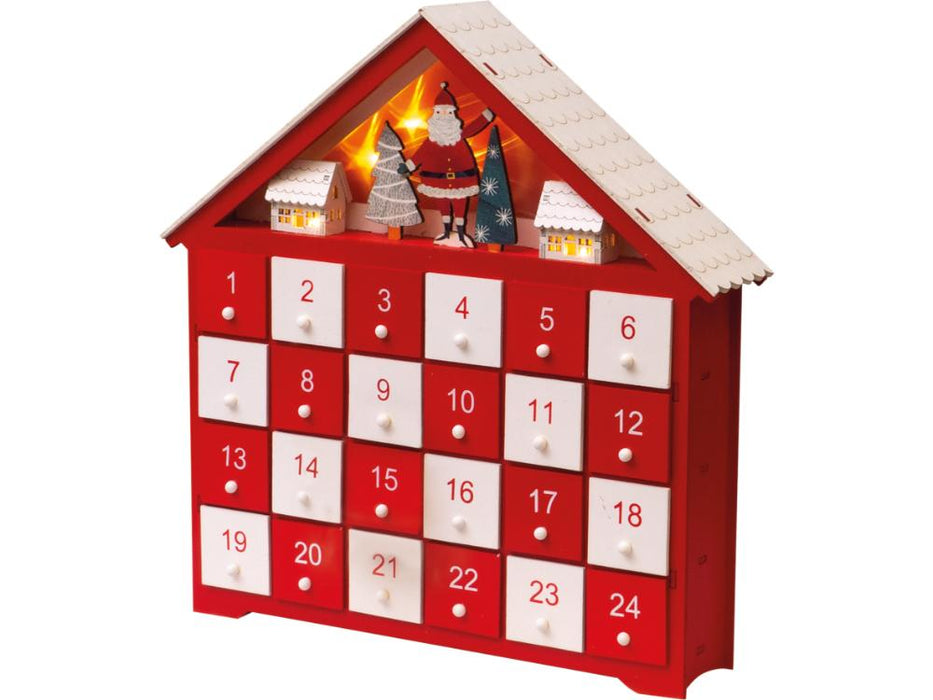 Wooden Santa Advent Calendar_Indoor Christmas Decorations