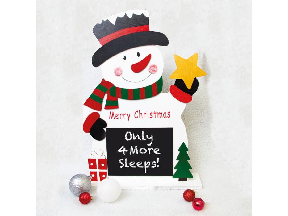 Wooden Snowman Chalkboard_Indoor Christmas Decorations