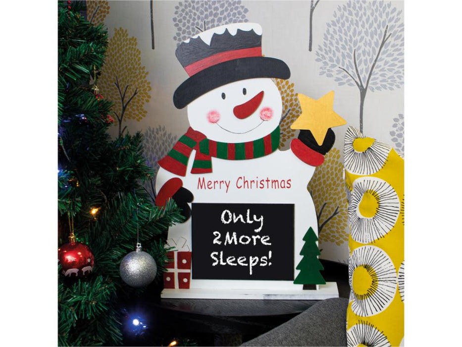 Wooden Snowman Chalkboard_Indoor Christmas Decorations