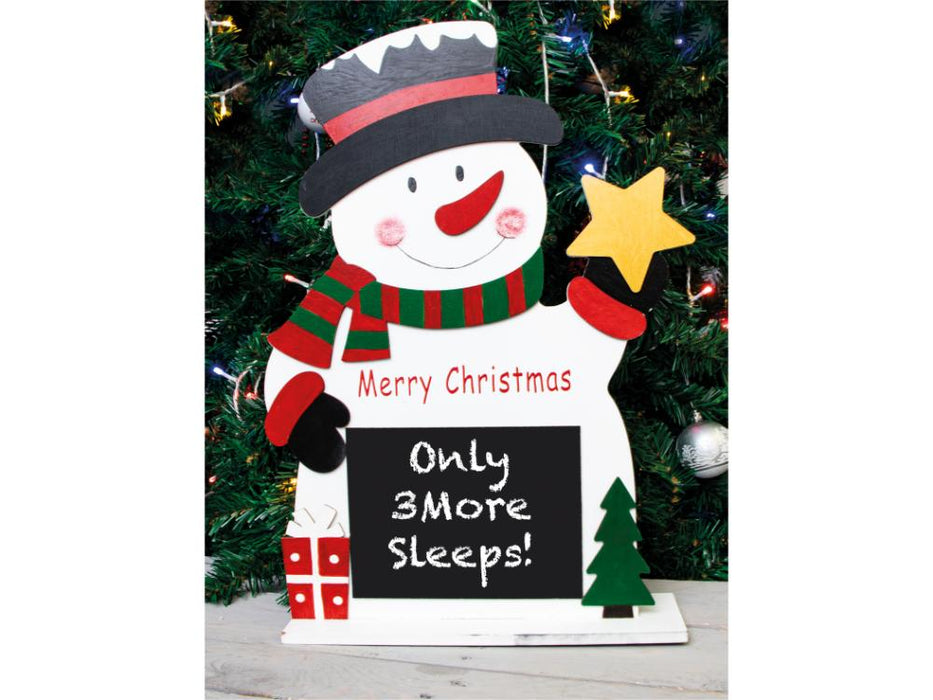 Wooden Snowman Chalkboard_Indoor Christmas Decorations