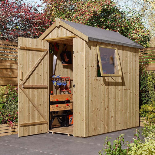 Premium Heritage 6x4 Shed Pressure Treated_Garden Furniture