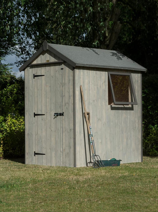 Heritage 6ft x 4ft Shed with Dark Grey trim_Garden Sheds