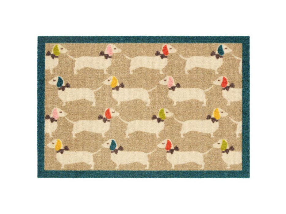 Howler & Scratch Patterned Bright Doggie Mat or Runner_Doormats