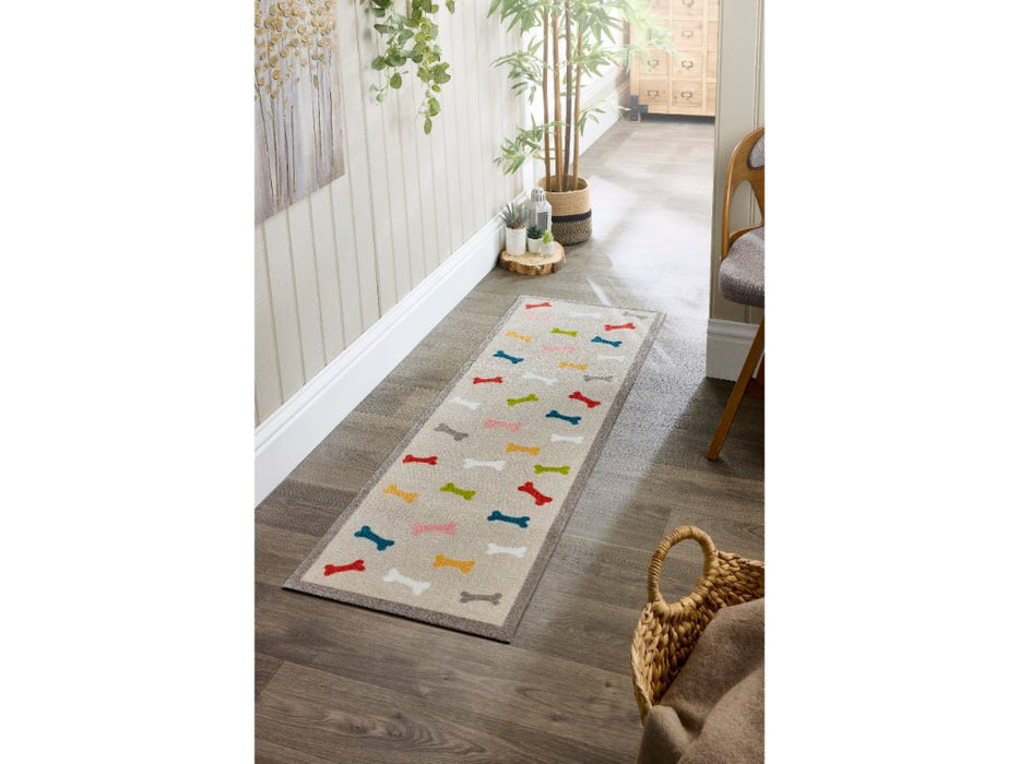 Howler & Scratch Patterned Multi Bones Mat or Runner_Doormats