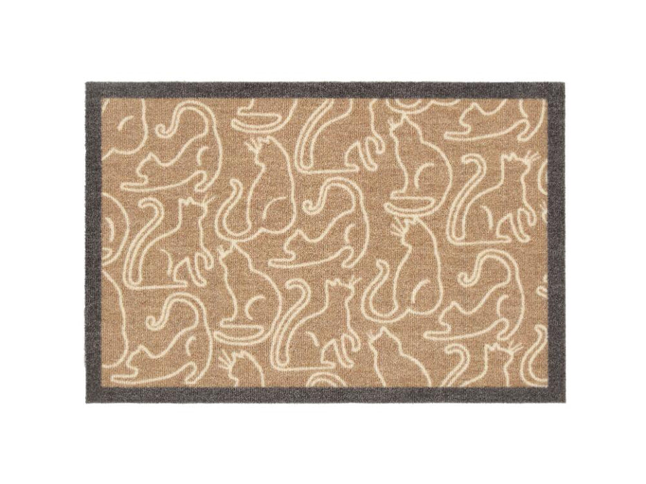 Howler & Scratch Patterned Outline Cats Mat 50cm x 75cm_Doormats