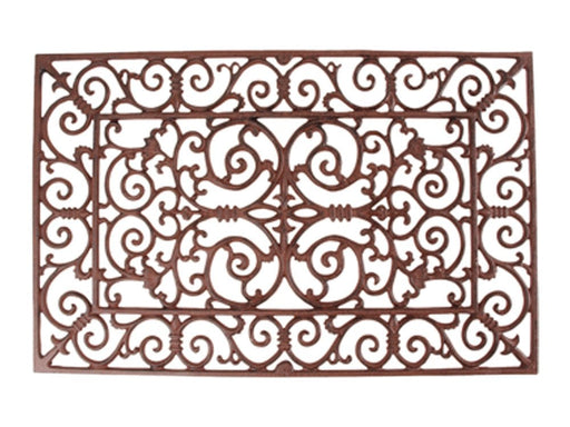 Scrolled - Rectangular Cast Iron Doormat_Doormats