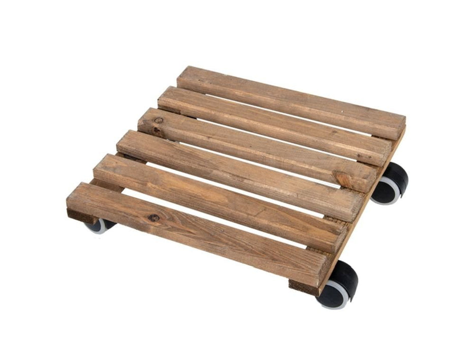 Square Wooden Caddy - Light Wood_Pot Caddies