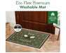 Eco Flex Premium Washable Mat - Bee Happy Green_Doormats