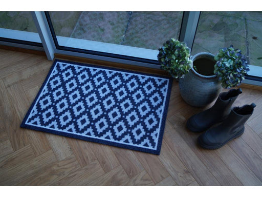 Eco Flex Premium Washable Mat - Diamond Geo Grey_Doormats