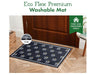 Eco Flex Premium Washable Mat - Floral Repeat Grey/Yellow_Doormats